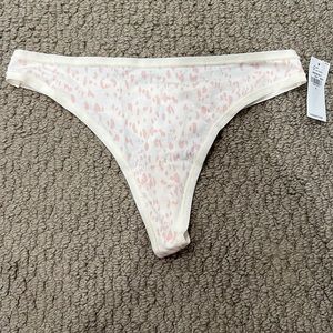 NWT | Size Small | White with pink pattern  Thong style